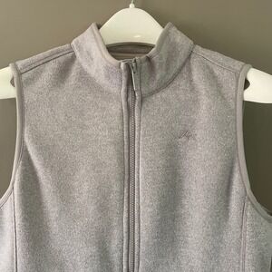 Ridgecut Toughwear Womens Gray Full Zip Fleece Vest Mock Neck Size S RC11011